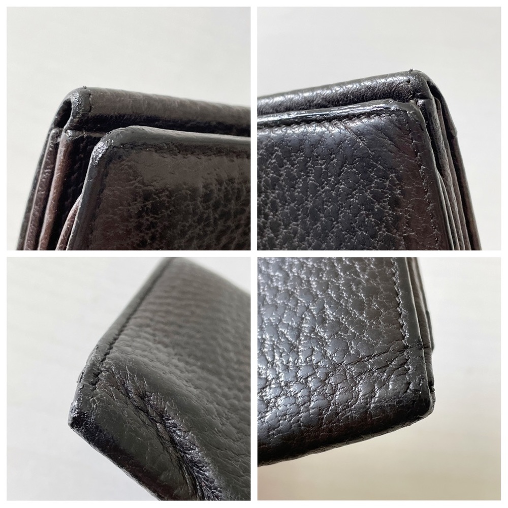 Gucci brown black pebbled leather horsebit long wallet - Picture 7 of 13